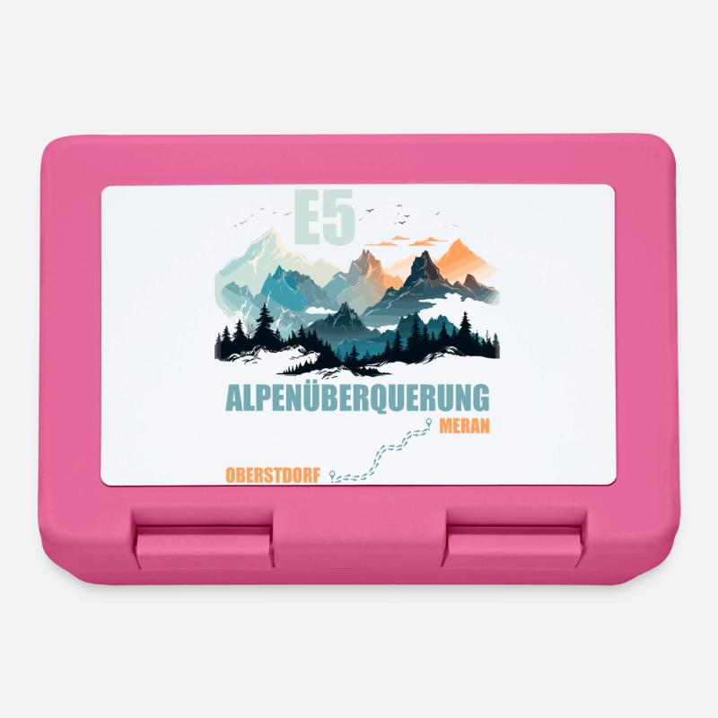 E5 Alpenüberquerung - Brotdose - Pink
