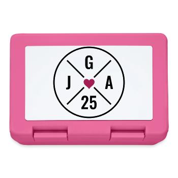 JGA 25 Herz - Junggesellenabschied 2025 - JGA 2025 - Brotdose - Pink - Vorne