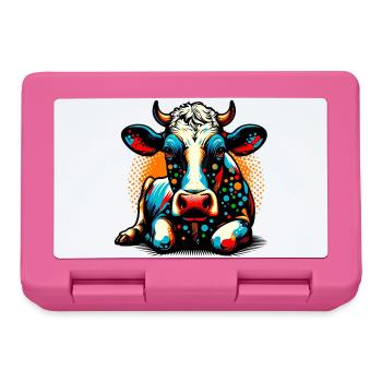 Vache - Boîte à goûter - rose - Devant