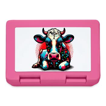 Vache - Boîte à goûter - rose - Devant
