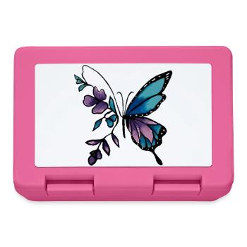 Elegant Butterfly with Floral Accents - Lunchbox - pink - Front