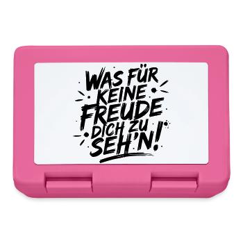 Was für keine Freude Dich zu seh'n - Brotdose - Pink - Vorne