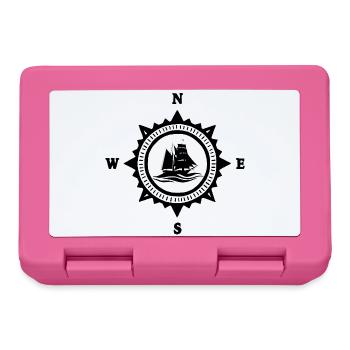 The Black Boat and the Compass - Lunchbox - pink - Front