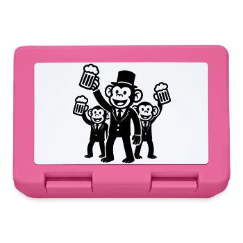 Enterrement de vie de jeune fille Singe Fête Marié - Boîte à goûter - rose - Devant