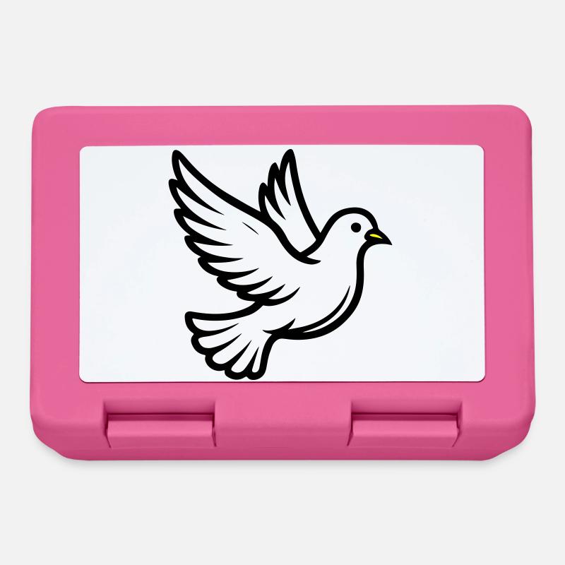 Friedenstaube Taube - Brotdose - Pink