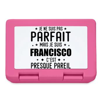 Francisco : authentique, imparfait, top, fier - Boîte à goûter - rose - Devant