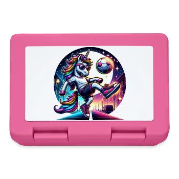 Unicorn Football Magic Under The Moonlight - Lunchbox - pink - Front