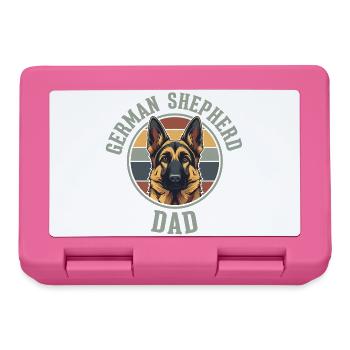 German Shepherd Dad Retro Emblem Hundepapa - Brotdose - Pink - Vorne