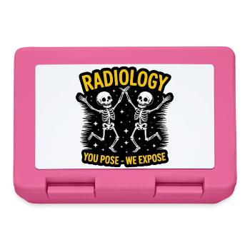 Radiology Skeletons Dance "You Pose - We Expose" - Lunchbox - pink - Front