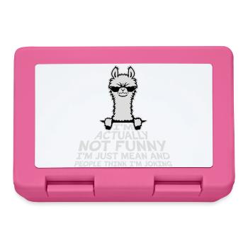 Lama Alpaka Not Funny Just Mean People Think Joke - Brotdose - Pink - Vorne