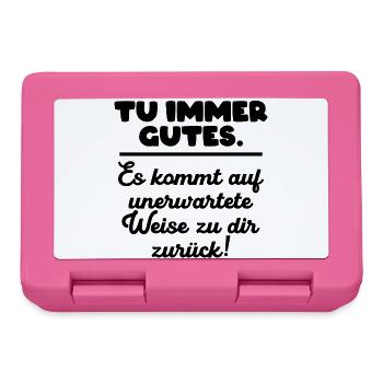 Tu immer gutes. - Brotdose - Pink - Vorne