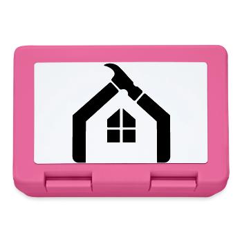 Logo d’artisan concierge – Marteau - Boîte à goûter - rose - Devant