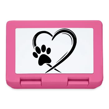 Heart Paw - Lunchbox - pink - Front