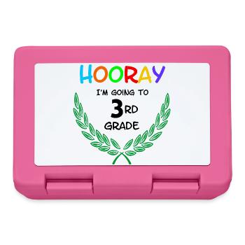 Hurra, ich gehe in die dritte Klasse** - Brotdose - Pink - Vorne