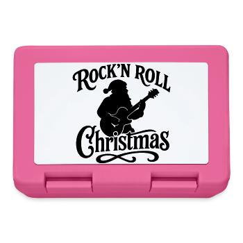Christmas time Xmas weihnachten rock'n roll Santa  - Brotdose - Pink - Vorne