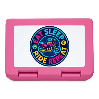Eat, Sleep Ride Repeat – Motorrad – Biker - Brotdose - Pink - Vorne