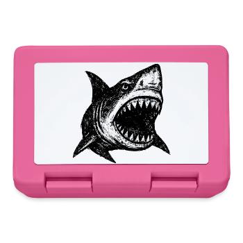 Shark Grunge Style – Dark Ocean Power - Lunchbox - pink - Front