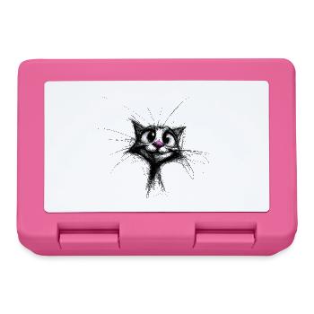 Süße Katzen im Skizzenlook - Brotdose - Pink - Vorne
