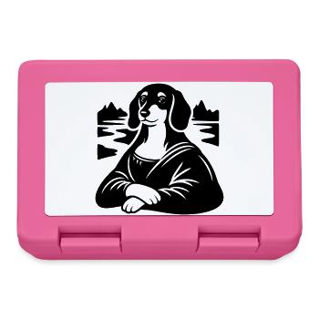 Dackel Lisa Portrait - Brotdose - Pink - Vorne