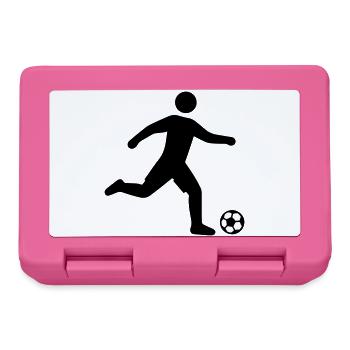 Silhouette du footballeur - Boîte à goûter - rose - Devant