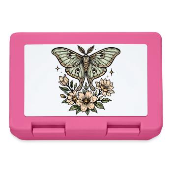 Motte mit Blütenbouquet - Brotdose - Pink - Vorne