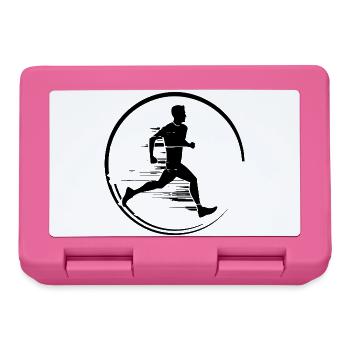 Running Marathon Woman Silhouette - Lunchbox - pink - Front