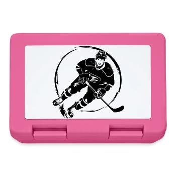 Hockey Spieler Silhouette - Brotdose - Pink - Vorne