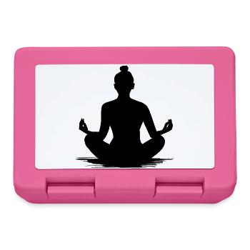 Yoga Meditation Silhouette - Illustration - Lunchbox - pink - Front