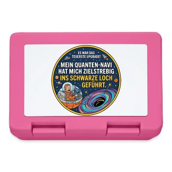 Schwarzes Loch Navi lustiger Spruch - Brotdose - Pink - Vorne