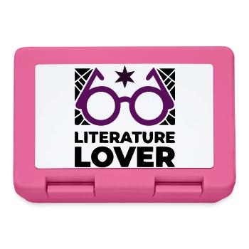 Literature Lover Brille Text - Brotdose - Pink - Vorne