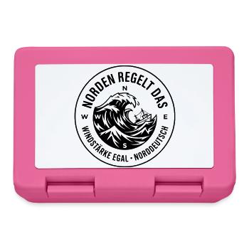 Norden regelt das Kompass Norddeutsch - Brotdose - Pink - Vorne