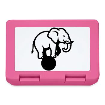 Elephant Ball Circus Acrobatics - Lunchbox - pink - Front