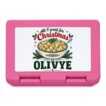 All I Want for Christmas is Olivye - Brotdose - Pink - Vorne