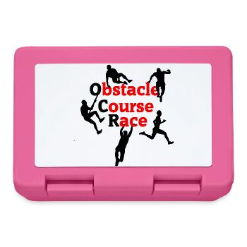 Obstacle Course Race – Red Impact Design - Lunchbox - pink - Front
