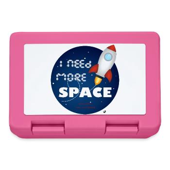 Weltraumrakete in einem blauen Kreis Abbildung - Brotdose - Pink - Vorne