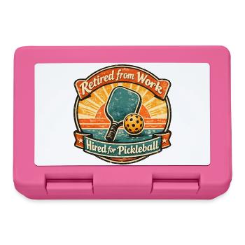 Retraité pour le travail, embauchée pour le pickleball - Boîte à goûter - rose - Devant