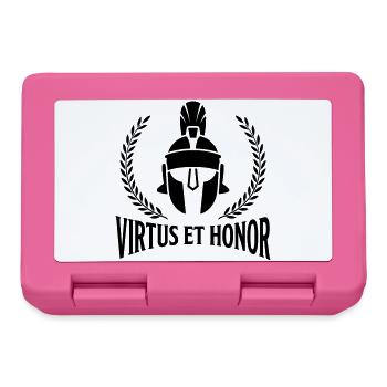 Virtus Et Honor Latin  - Motivational Quote - Lunchbox - pink - Front
