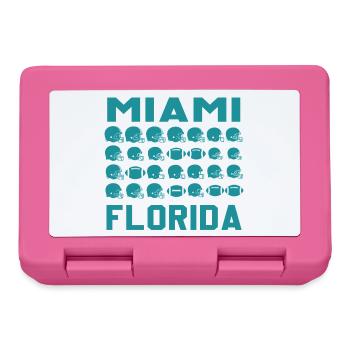 Miami Florida Football Shield - Lunchbox - pink - Front