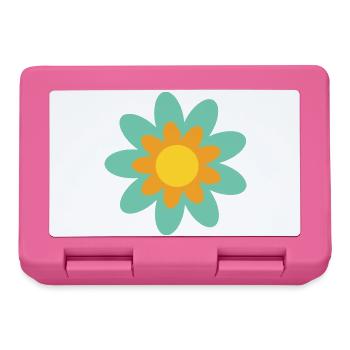 70s Flower Pattern Hippie Gift - Lunchbox - pink - Front