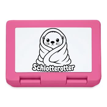 Süßer Schlotterotter eingekuschelt - Brotdose - Pink - Vorne