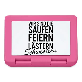 Wir sind die Laesterschwestern Shirt - Brotdose - Pink - Vorne