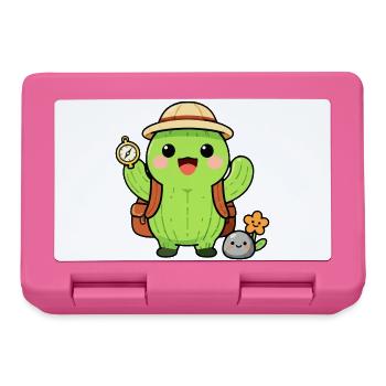 Explorer Cactus with Backpack - Lunchbox - pink - Front