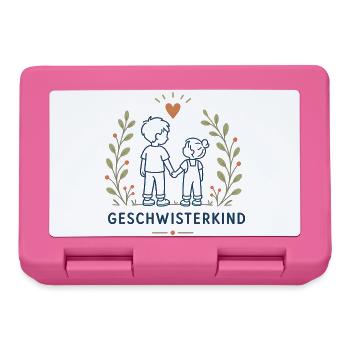 Geschwisterkind Geschwister Liebe - Brotdose - Pink - Vorne