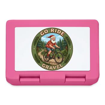 Saint on a gravel bike - Lunchbox - pink - Front