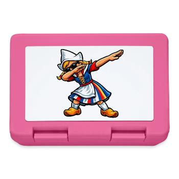 Dabbing Holländerin - Brotdose - Pink - Vorne
