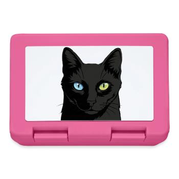 Zweifarbige Katze mit Heterochromie - Brotdose - Pink - Vorne