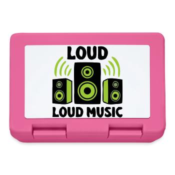 Lautsprecher Boxen Logo - Brotdose - Pink - Vorne