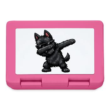 Dab du Scottish Terrier dans un style comique - Boîte à goûter - rose - Devant
