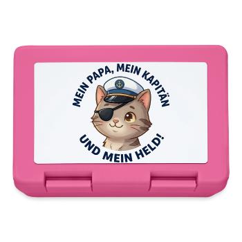 Mein Papa Kapitän und Held - Brotdose - Pink - Vorne
