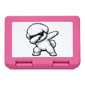 Appliquer le Frisé Bichon dans le style comique - Boîte à goûter - rose - Devant